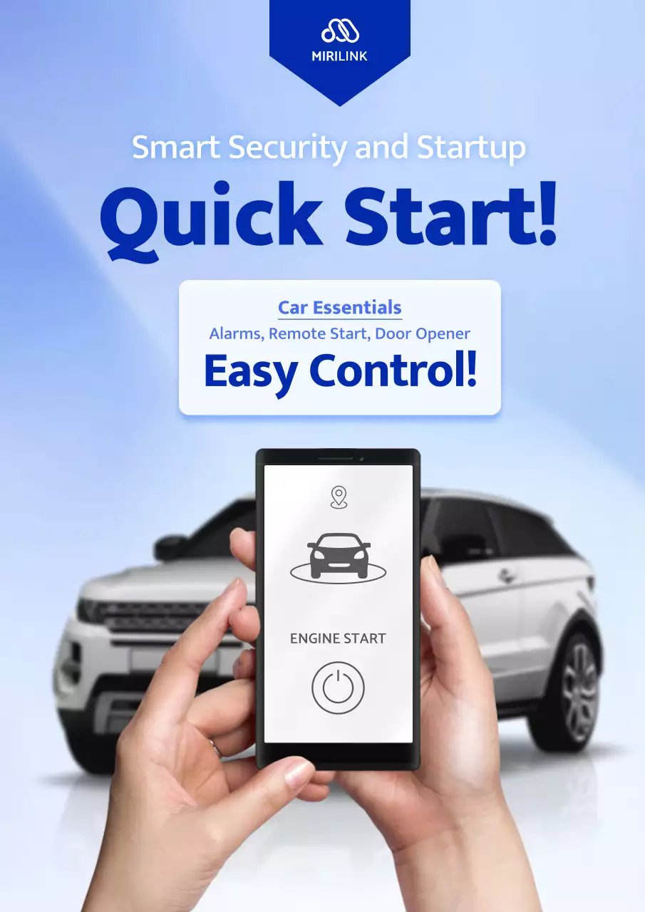 iklan teknologi mobil modern berwarna biru