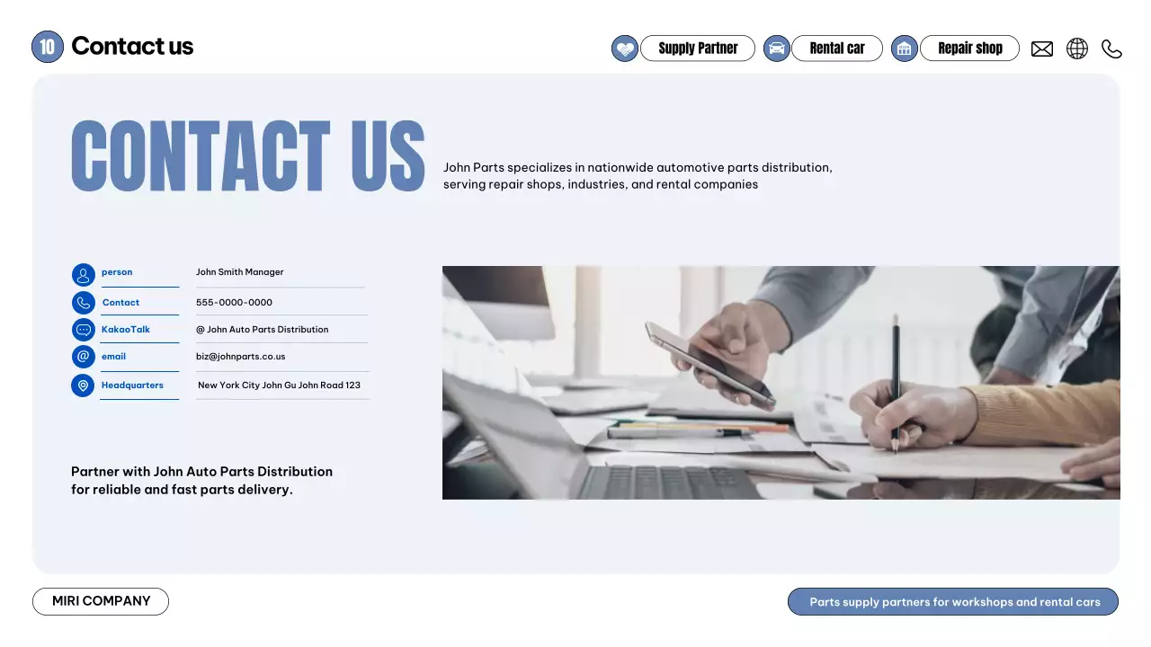 blue modern automotive proposal