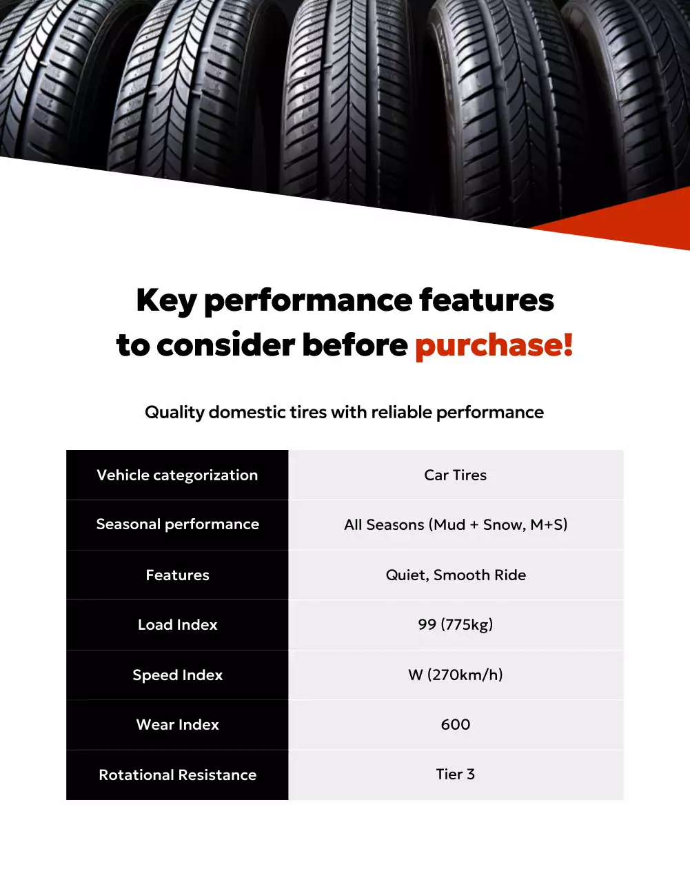 iklan ban SUV modern berwarna merah