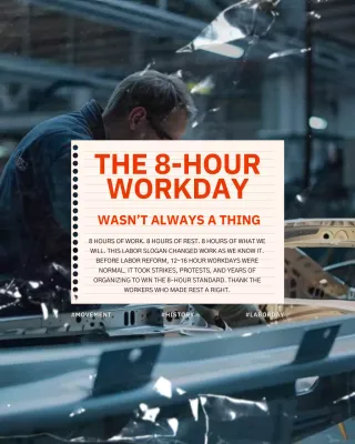 Red Modern Labor Day History Instagram Post