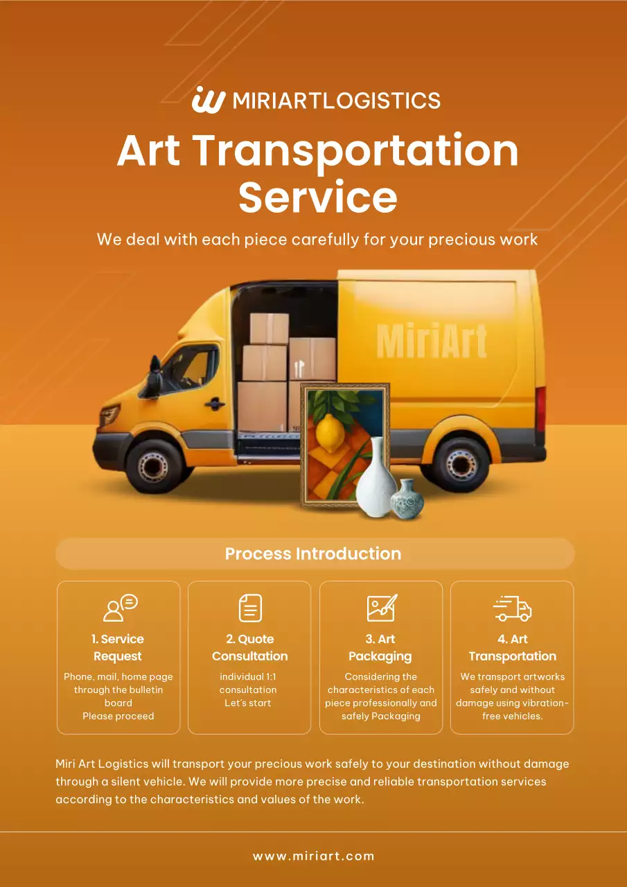 promosi logistik modern oranye