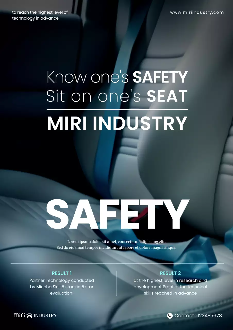 iklan keselamatan modern berwarna abu-abu