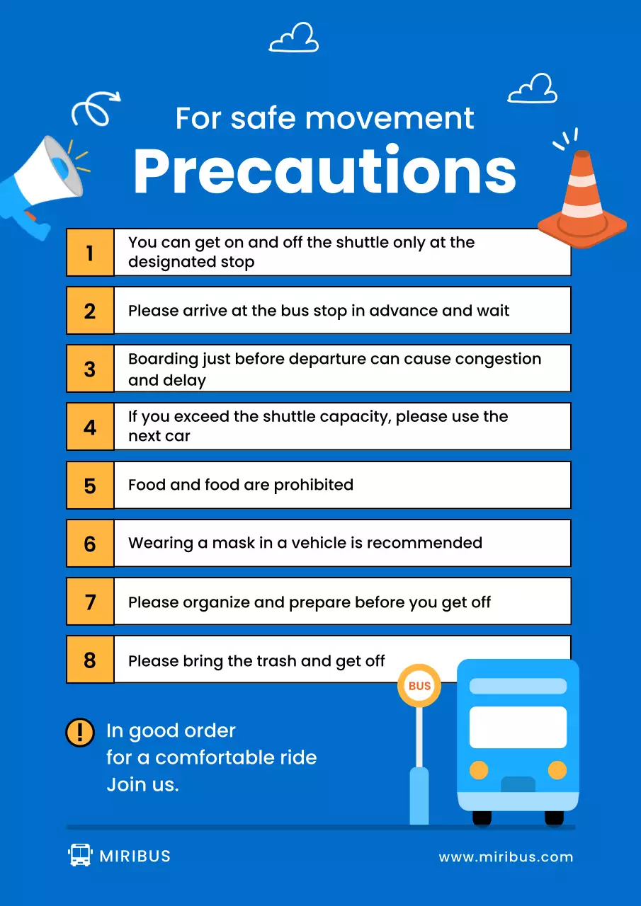 Pedoman keselamatan transportasi modern berwarna biru