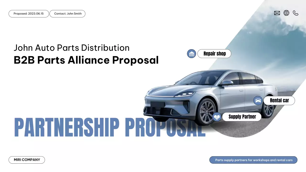 blue modern automotive proposal