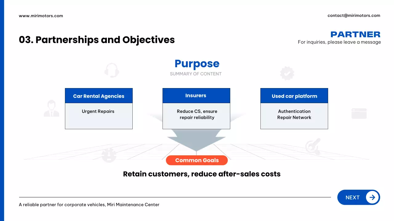 iklan layanan otomotif modern berwarna biru