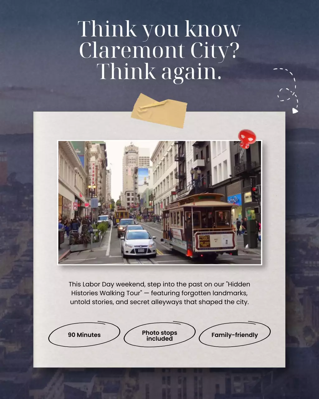 White and Beige Modern Scrapbook Labor Day Tour Local Activities Instagram Carousel Post