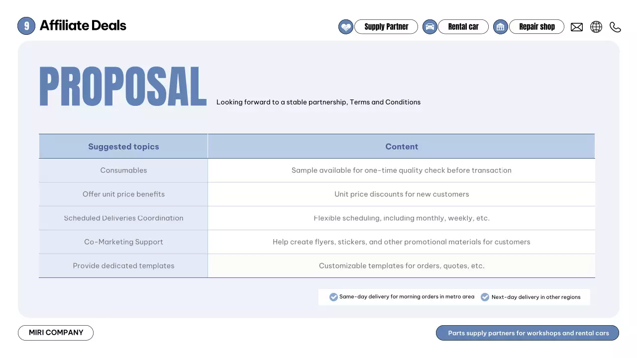 blue modern automotive proposal
