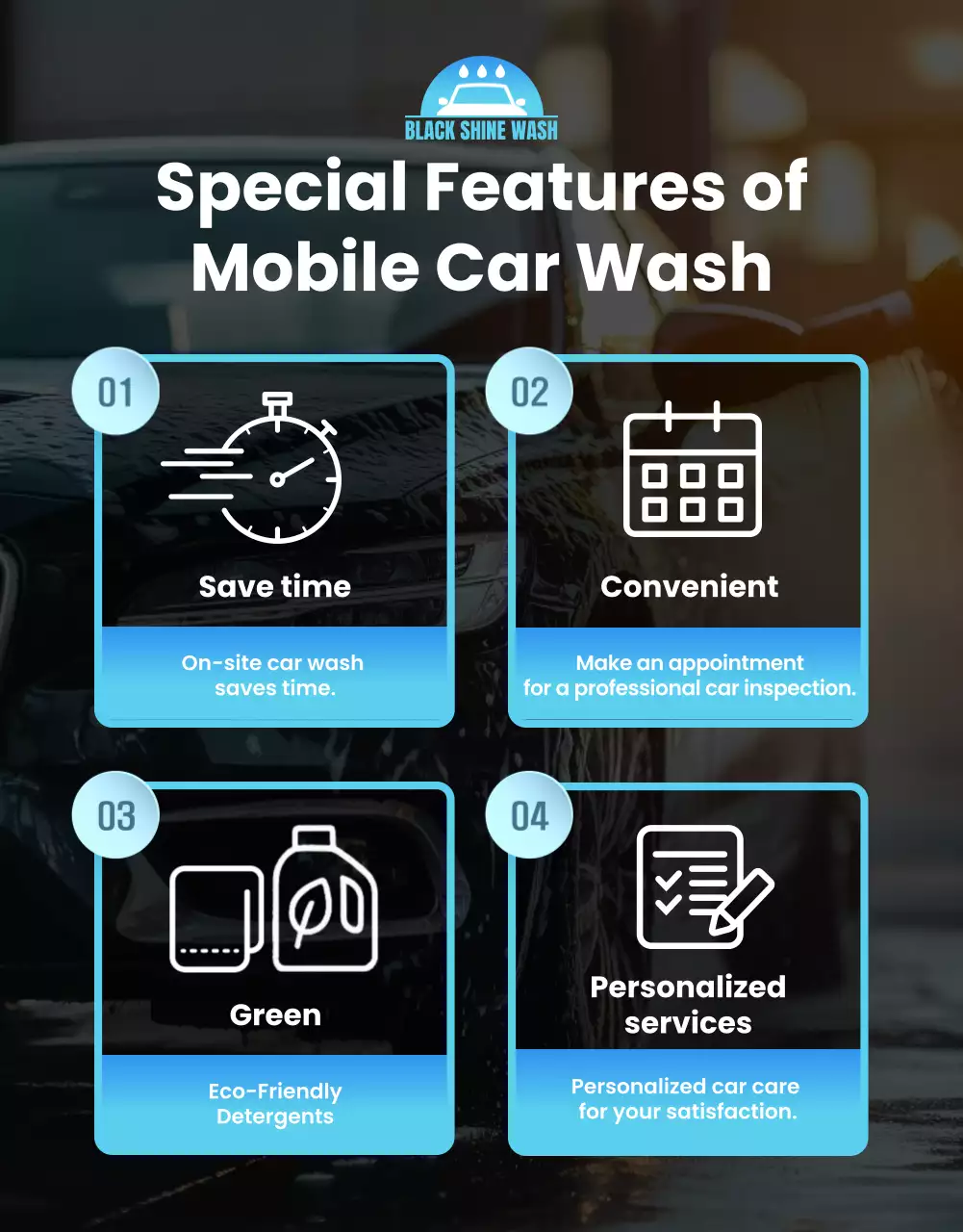 promosi cuci mobil modern biru