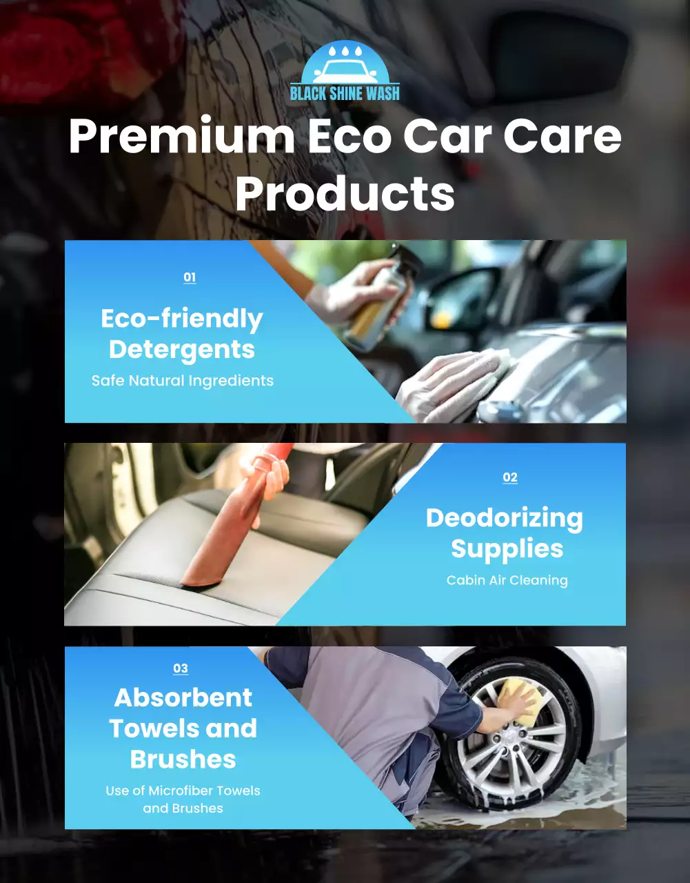 promosi cuci mobil modern biru