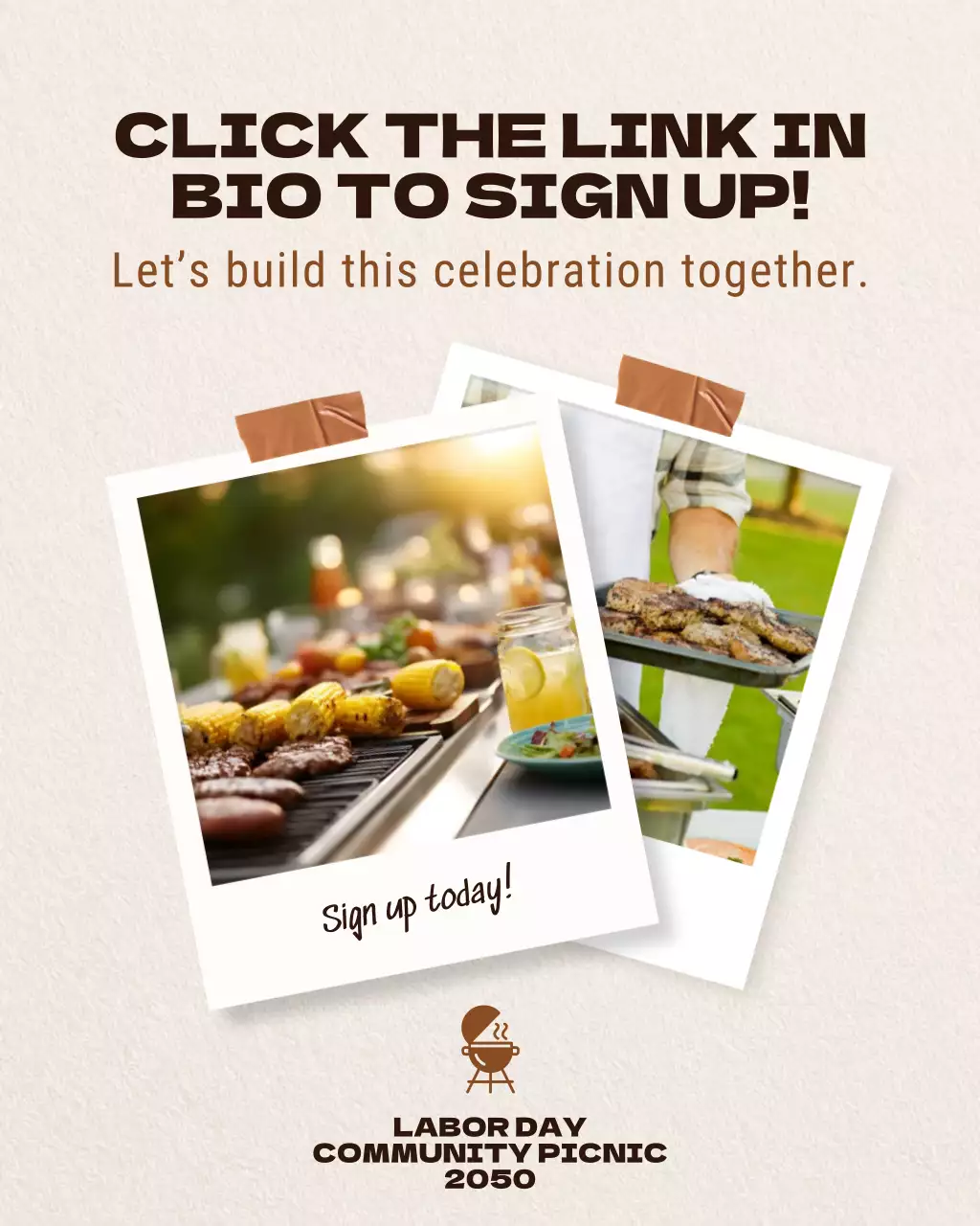 Labor Day Picnic Event Instagram Post