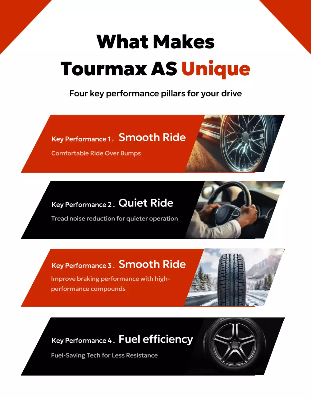 iklan ban SUV modern berwarna merah