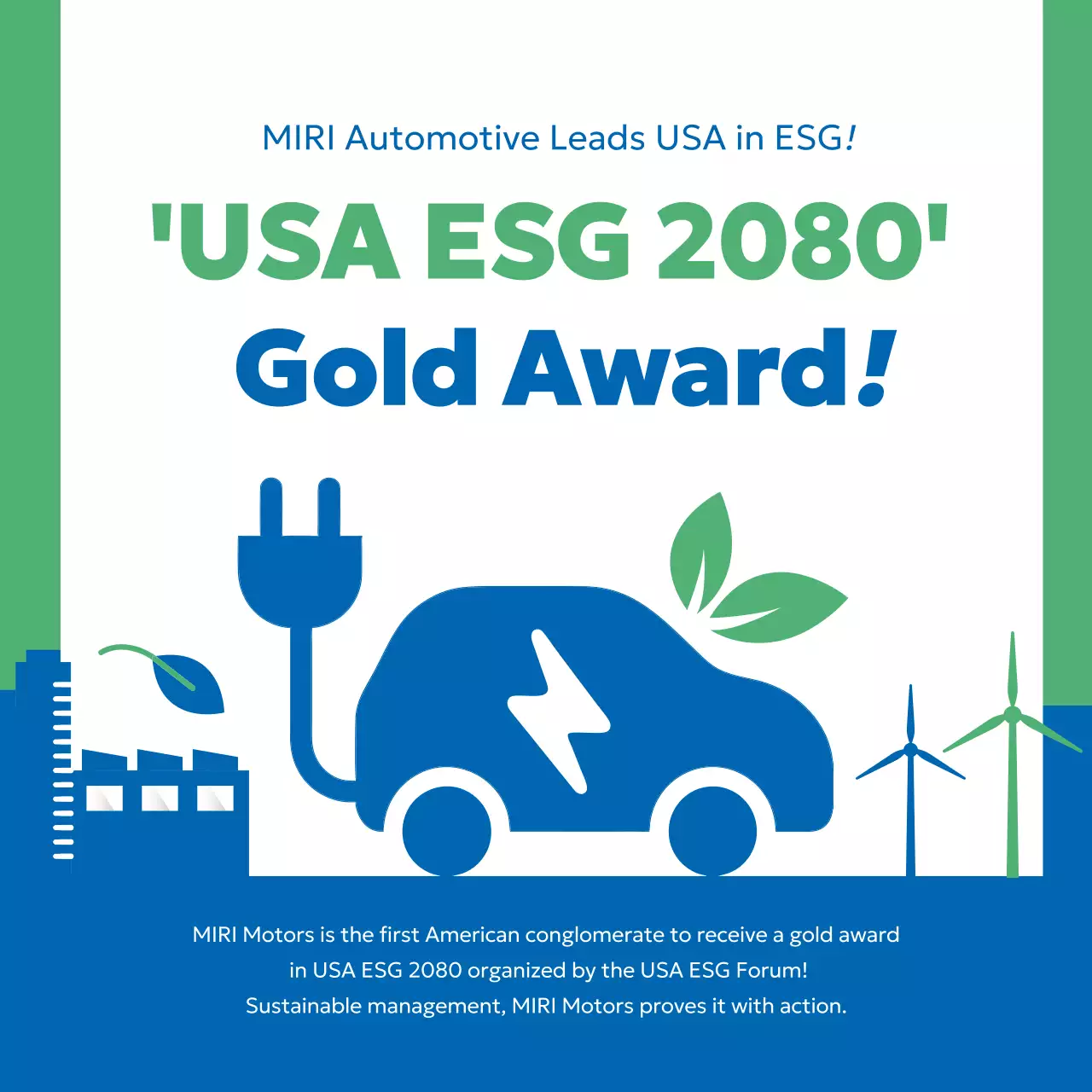 green modern automotive announcement