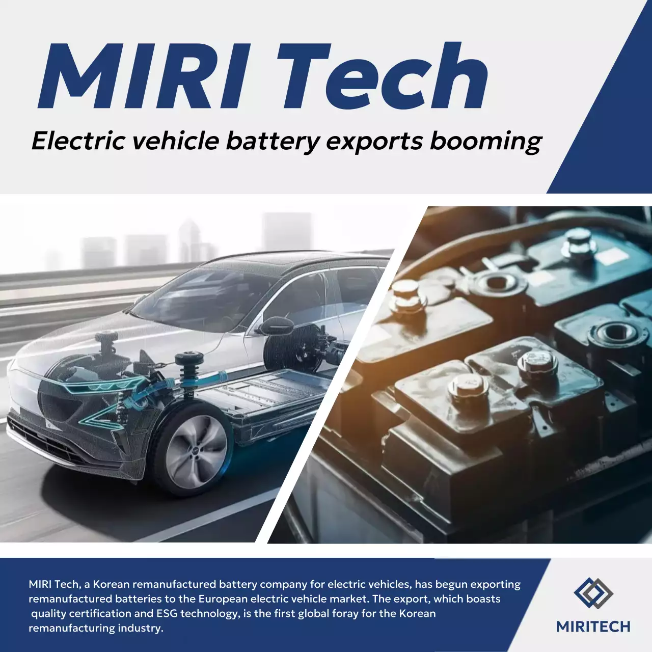 anúncio de exportações de energia elétrica moderna azul