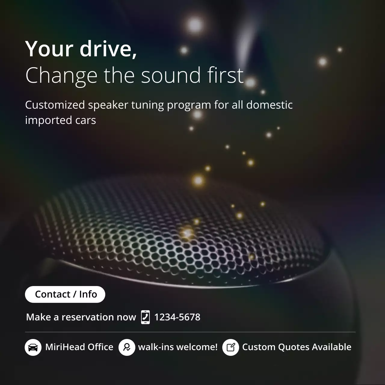 black modern audio promotion