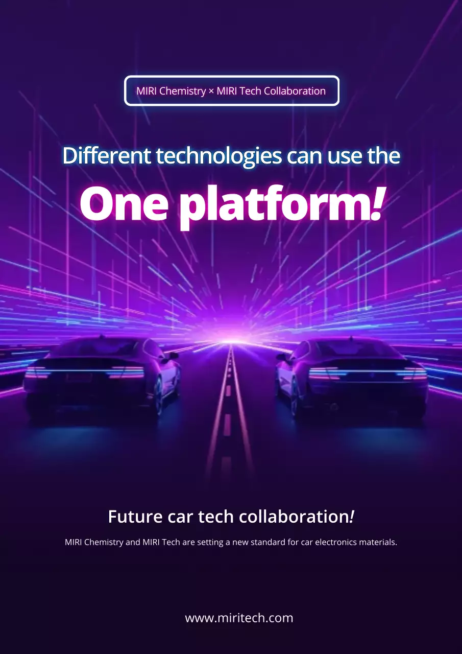 quảng cáo công nghệ xe hơi tương lai màu tím