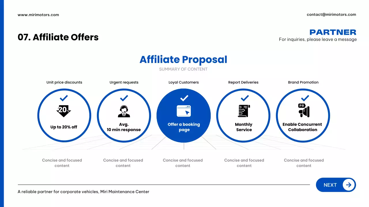 iklan layanan otomotif modern berwarna biru