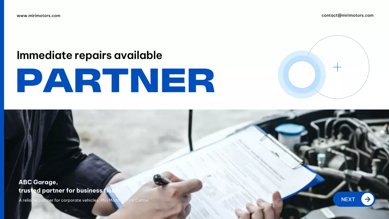 blue modern auto service advertisement