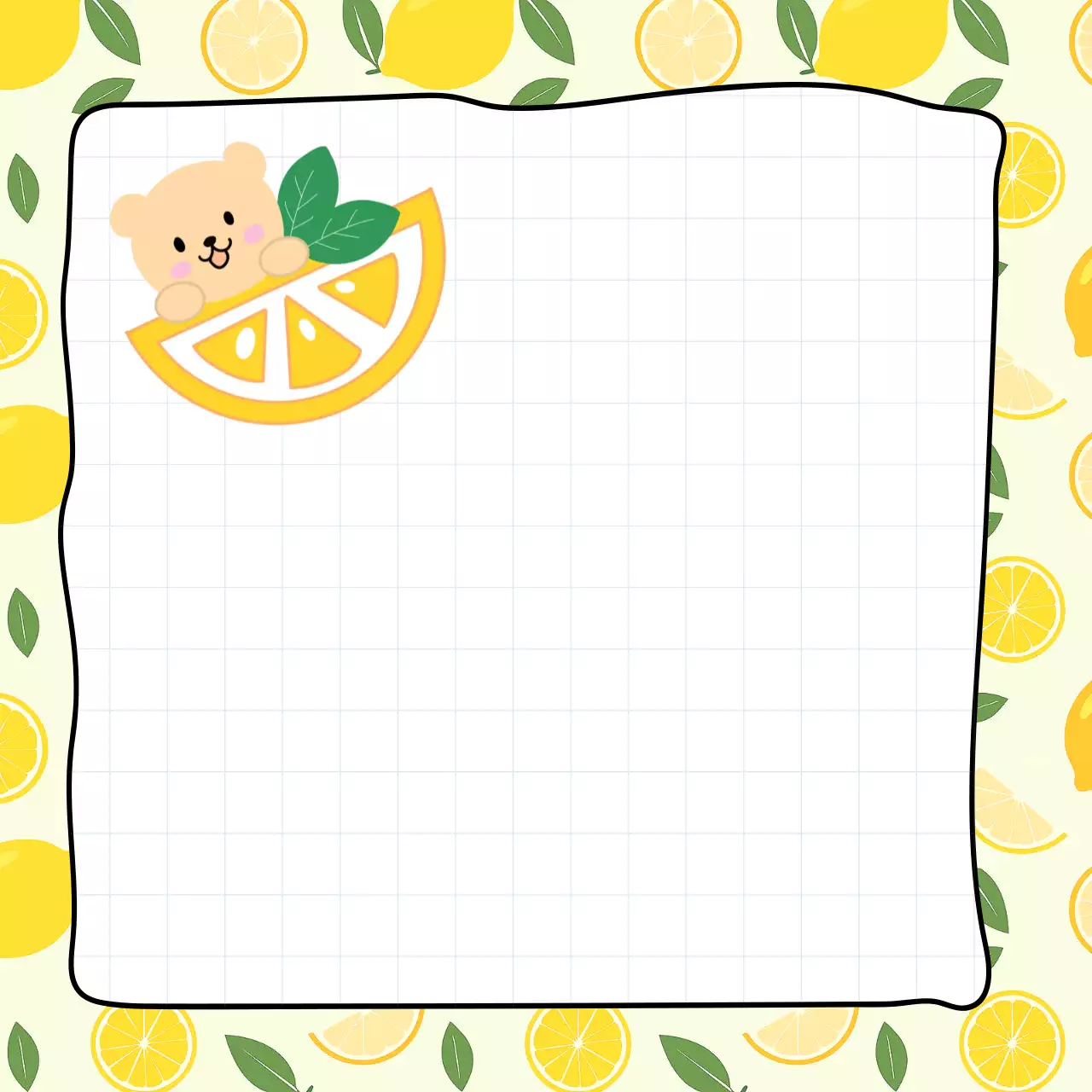 노랑 아기자기한 문구