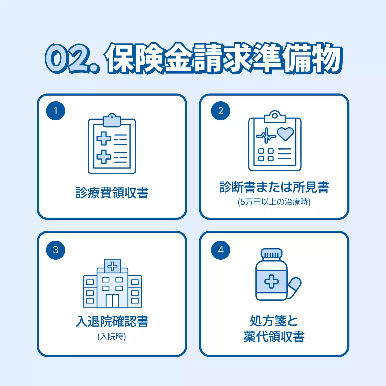青 シンプル 保険 お知らせ