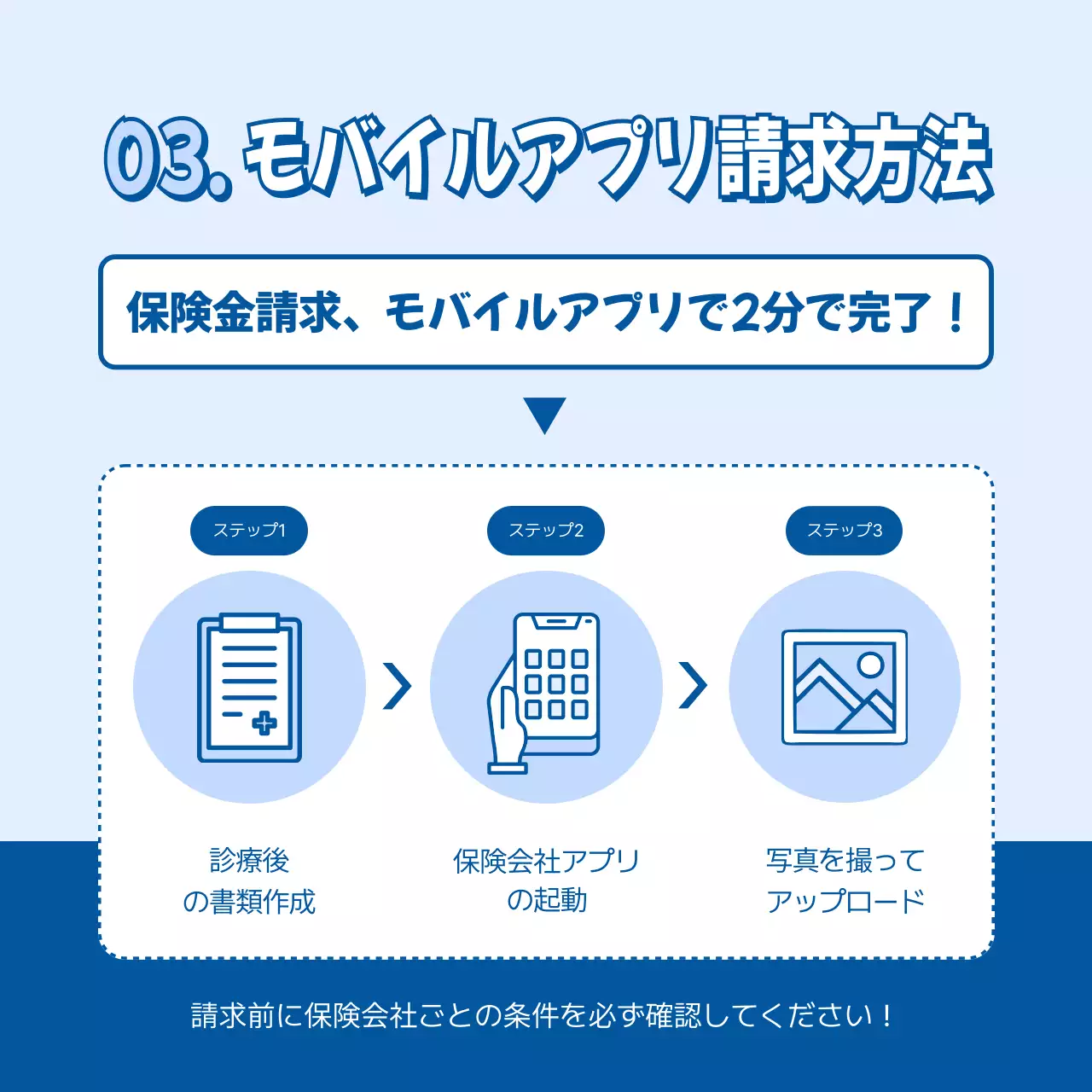 青 シンプル 保険 お知らせ