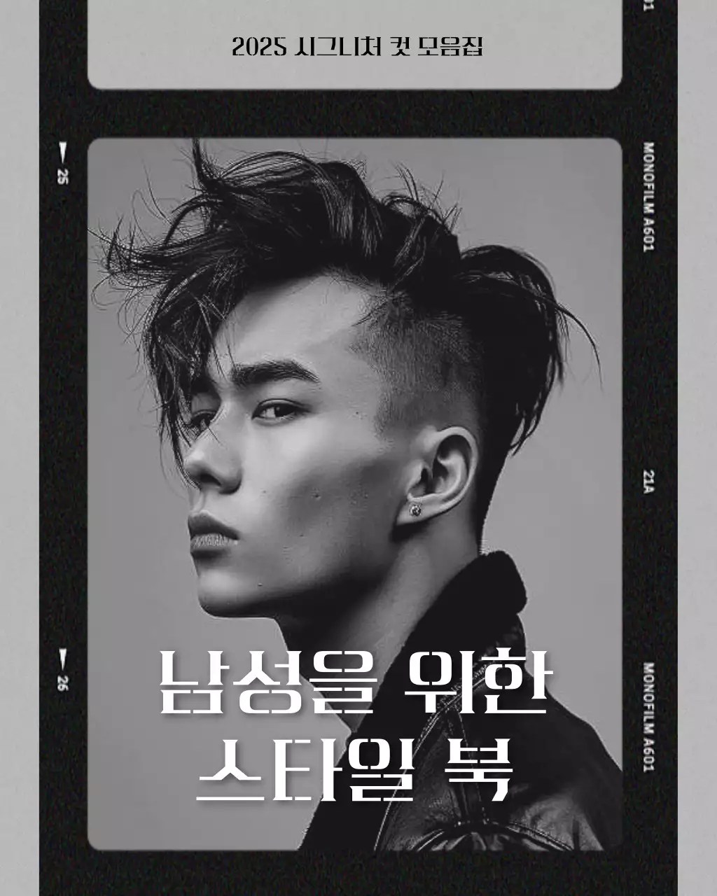 흑백 모던 미용실 홍보