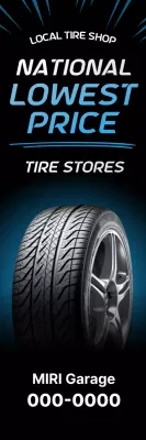 promoção de pneu moderno azul