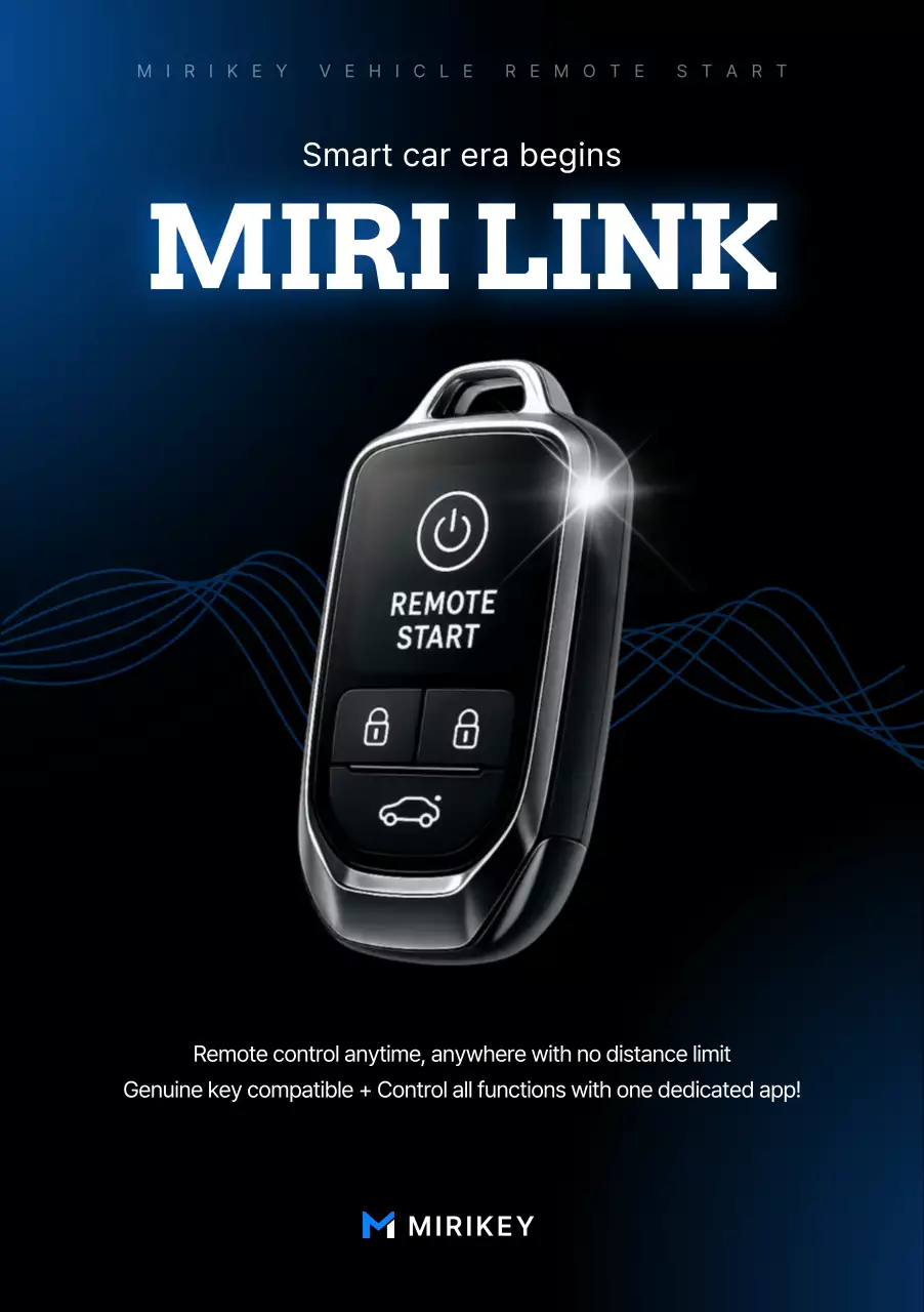 blue modern smart car advertisement