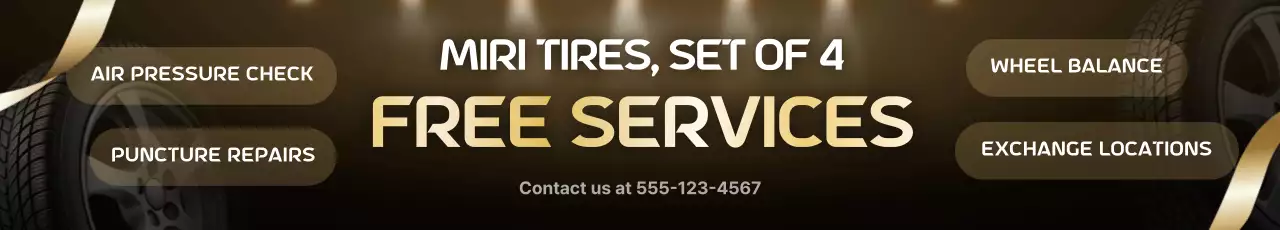 promoção de pneu preto moderno