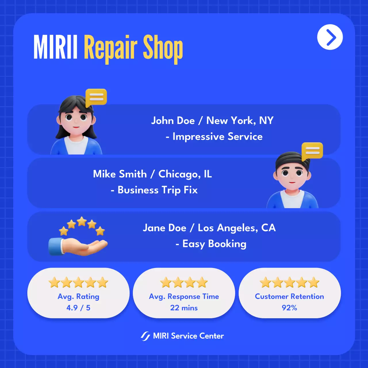 blue modern maintenance advertisement