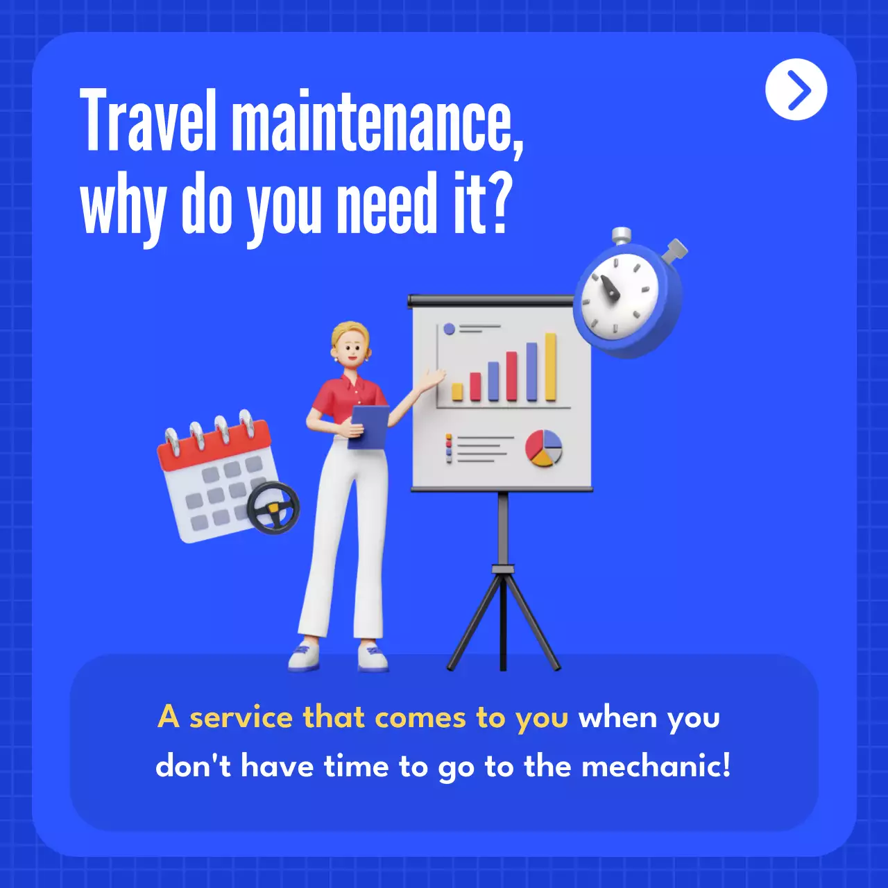 blue modern maintenance advertisement