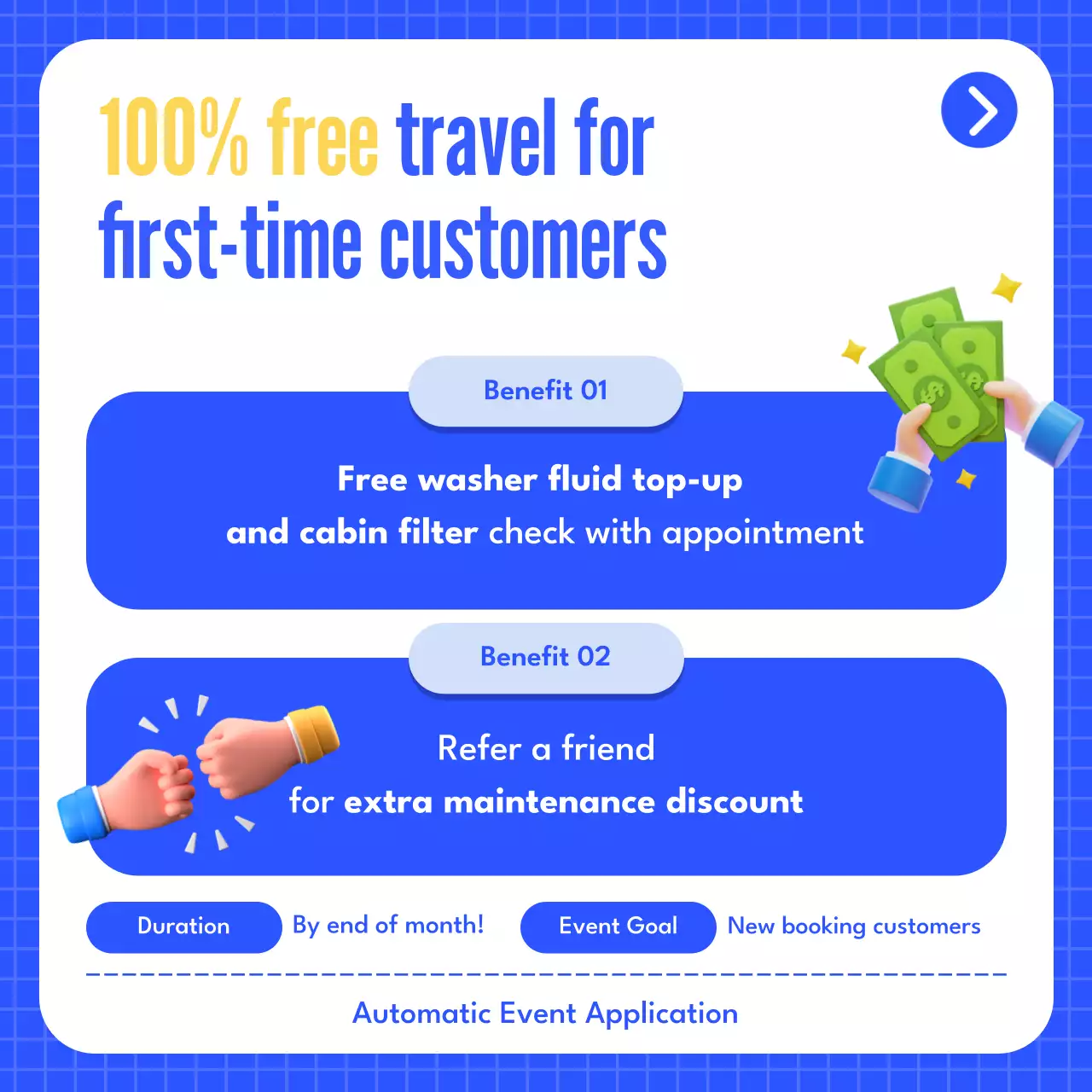 blue modern maintenance advertisement