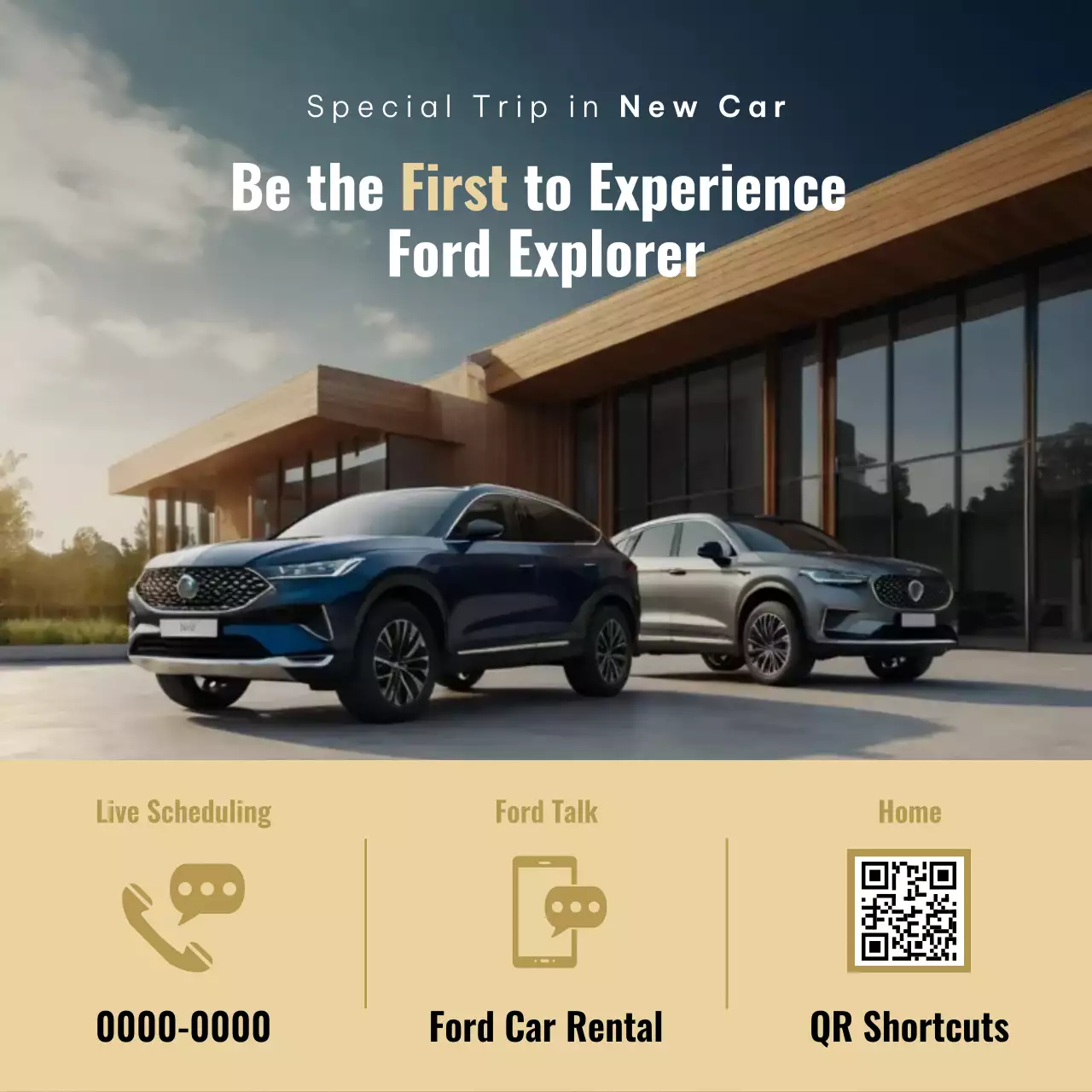 grey modern SUV promotion