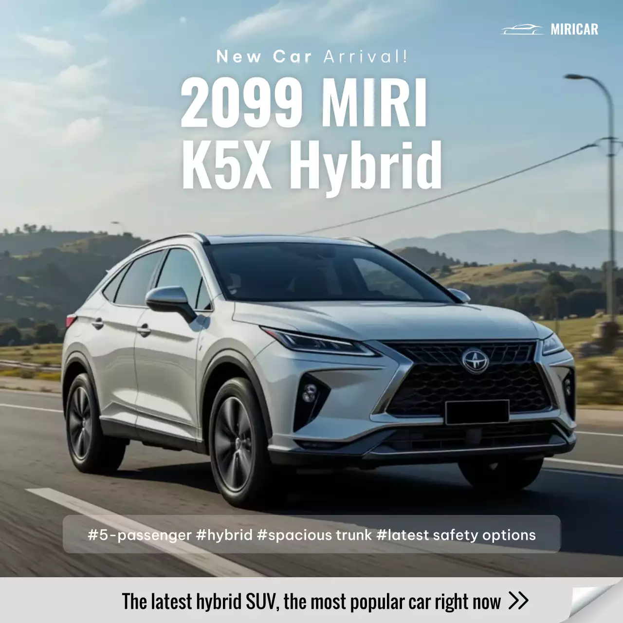 grey modern SUV promotion