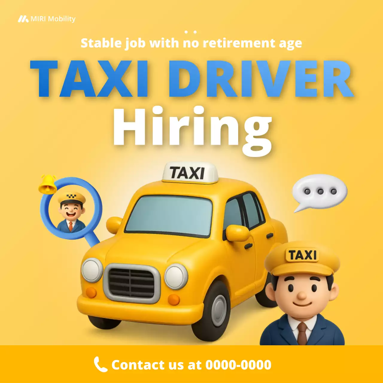 perekrutan taksi modern kuning