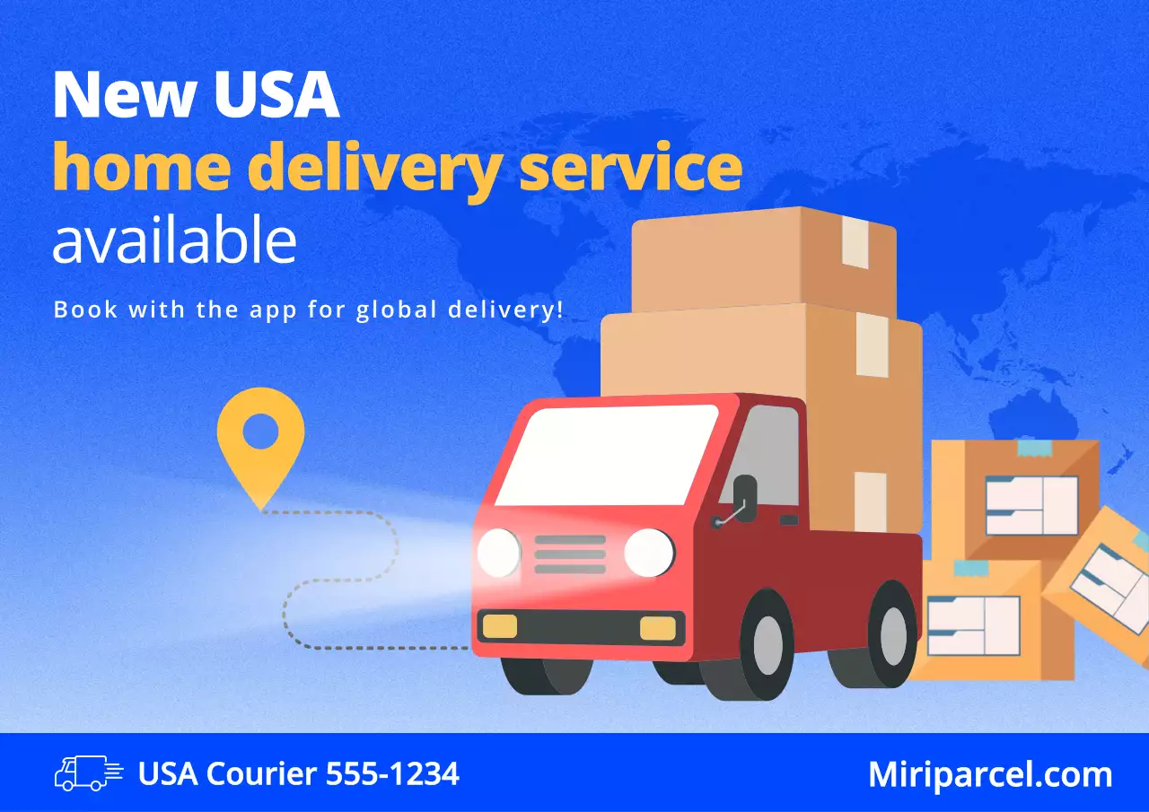 promosi pengiriman modern merah