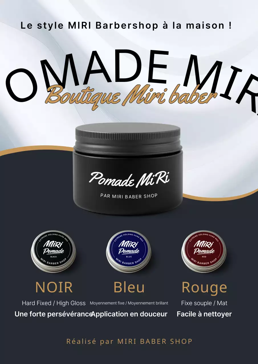 Publicité pour une coiffure moderne noire