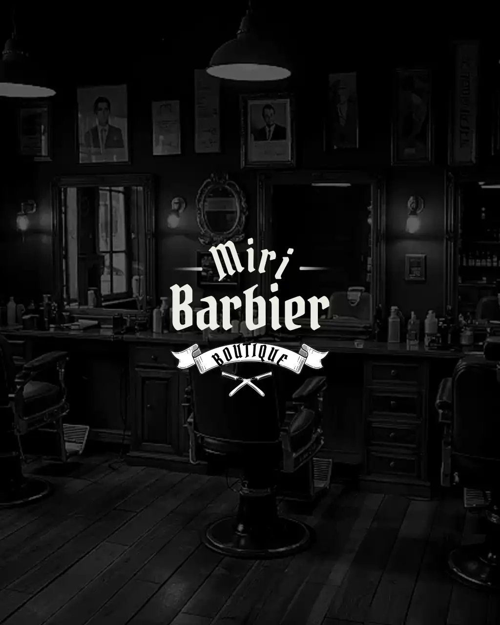 Promotion du salon de coiffure Black Simple