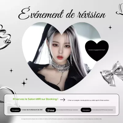 Promotion d'événements modernes en noir et blanc