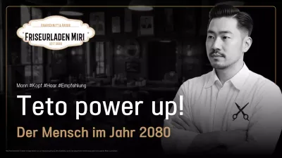 Schwarze moderne Barbershop-Werbung