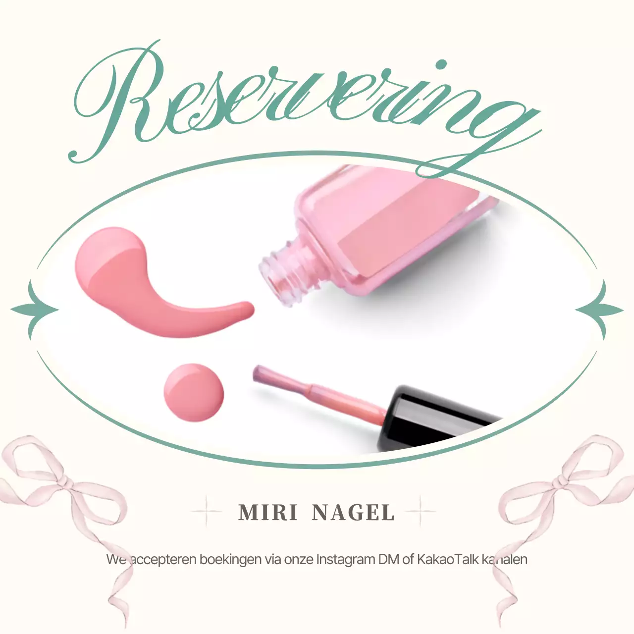 Roze eenvoudige nagelreserveringsgids