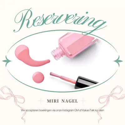 Roze eenvoudige nagelreserveringsgids