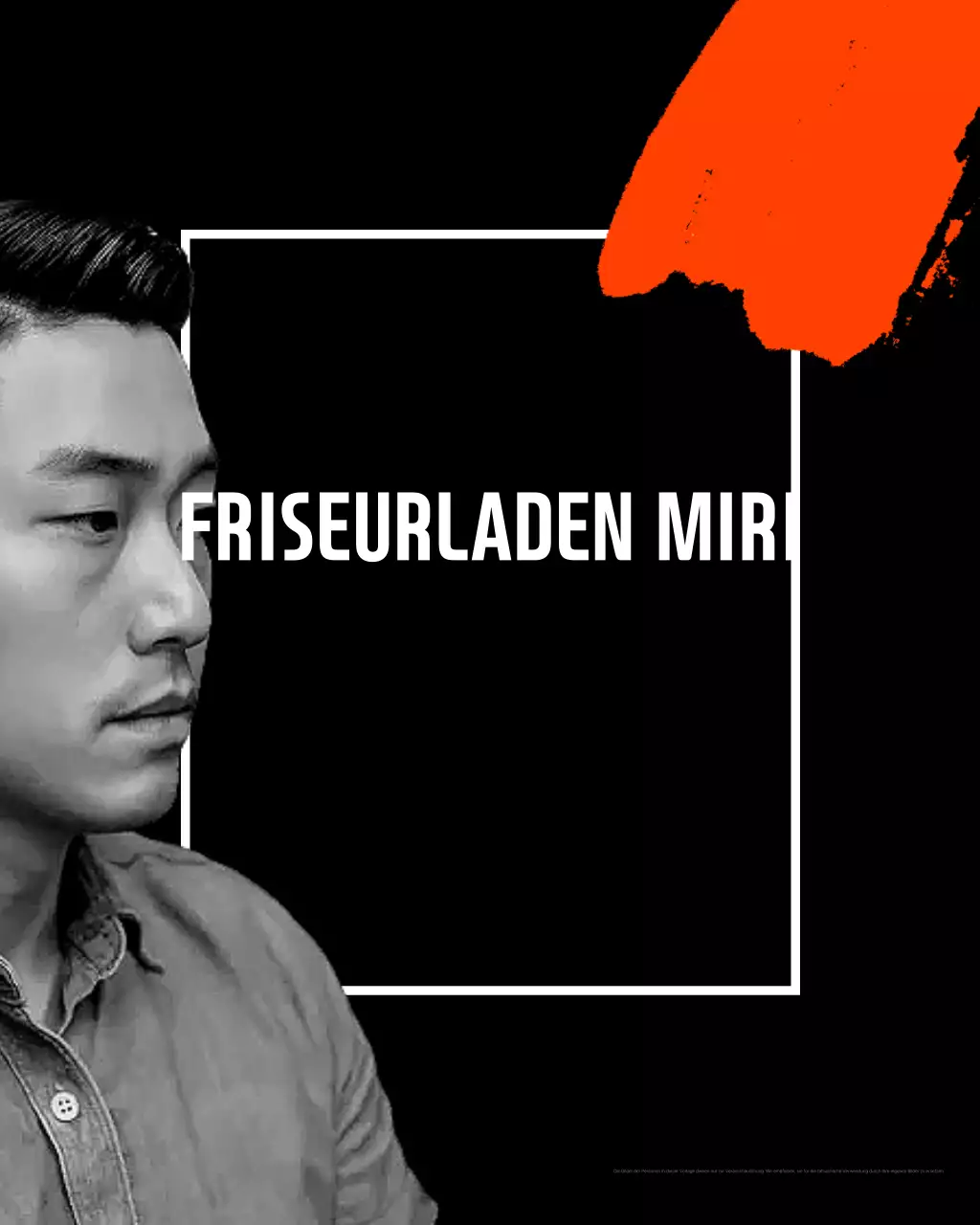 Schwarze moderne Barbershop-Werbung