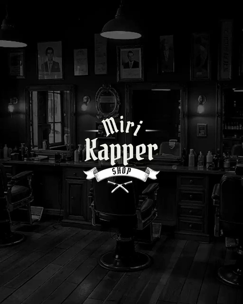 Zwarte Eenvoudige Kapperszaak Promotie