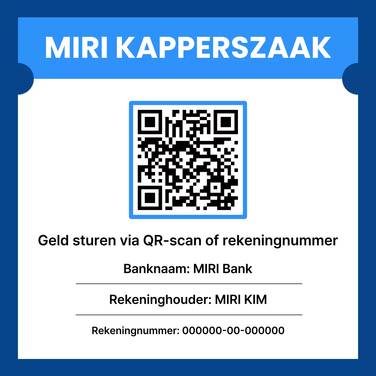Kennisgeving van de Blue Simple Payment Guide