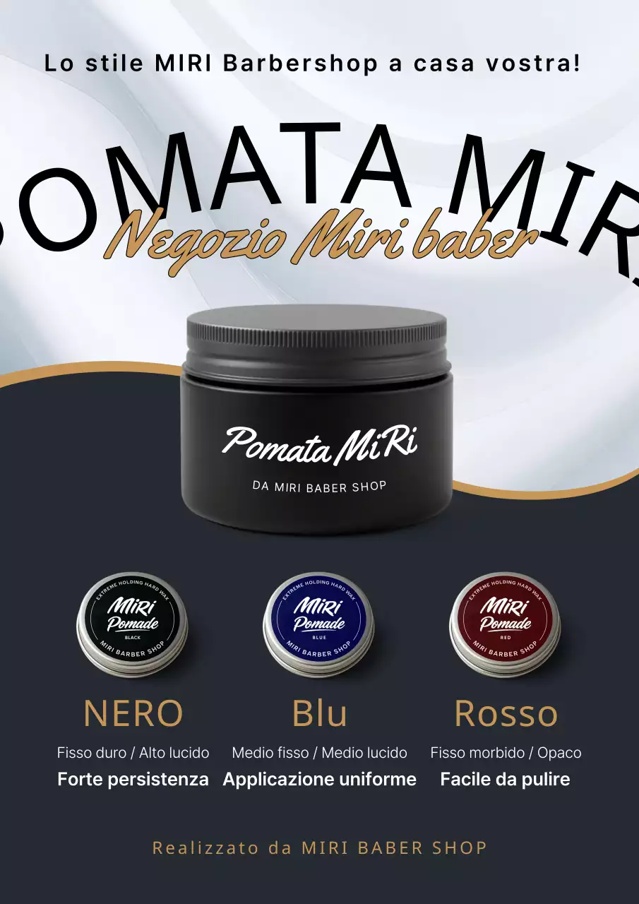 Pubblicità di acconciature moderne nere