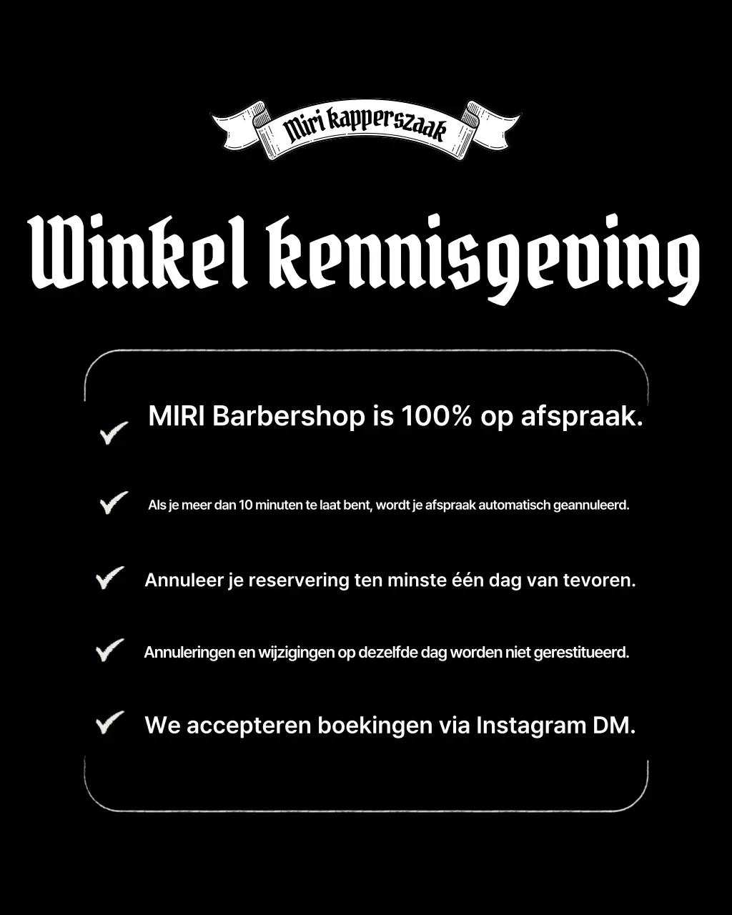 Zwarte Eenvoudige Kapperszaak Promotie