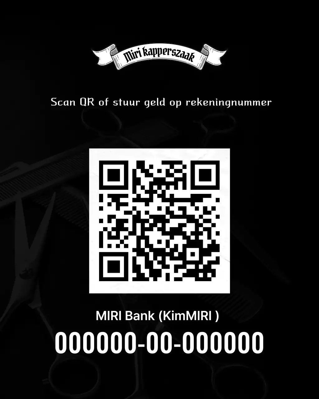 Zwarte Eenvoudige Kapperszaak Promotie