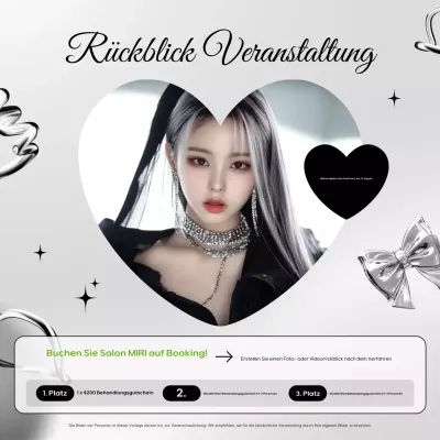 Moderne Event-Werbung in Schwarz und Weiß