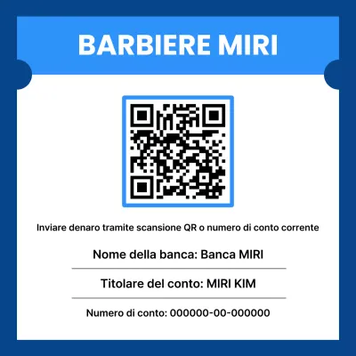 Avviso sulla guida al pagamento semplice blu