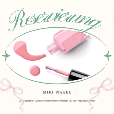 Pink Simple Nail Reservierungsleitfaden